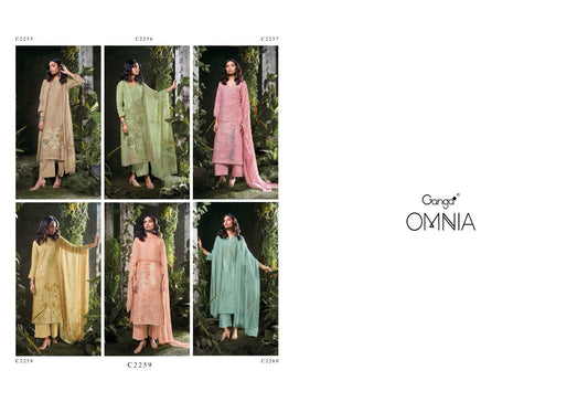 Omnia Ganga Pure Linen Plazzo Style Suits Manufacturer Ahmedabad