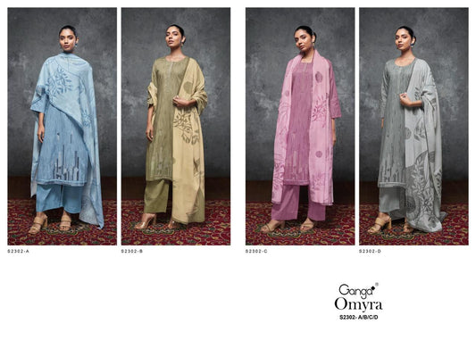 Omyra 2302 Ganga Cotton Plazzo Style Suits
