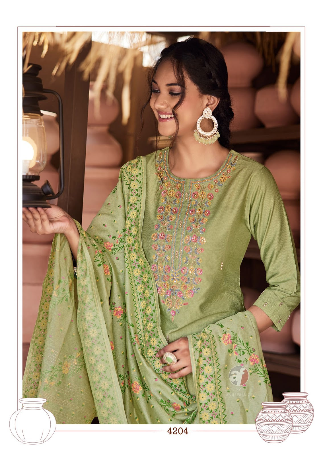 Once More Vol 5 Af Viscose Nylon Readymade Pant Style Suits Wholesaler