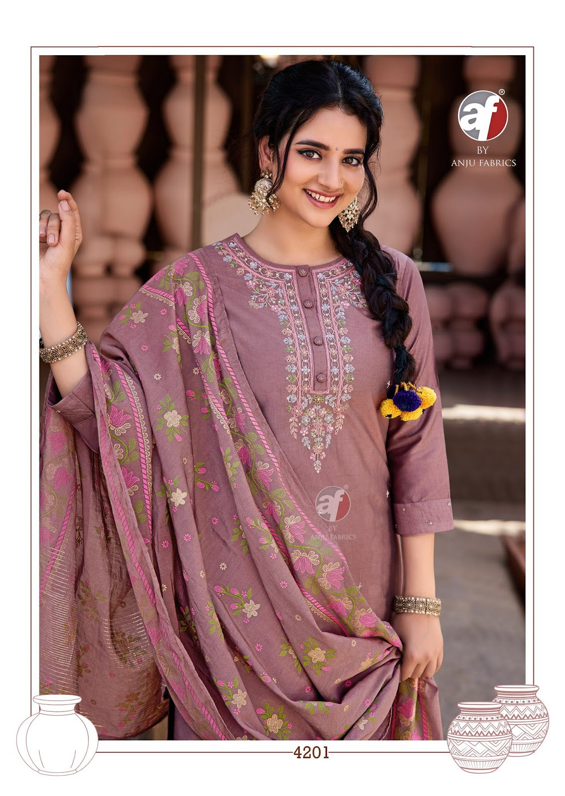 Once More Vol 5 Af Viscose Nylon Readymade Pant Style Suits Wholesaler