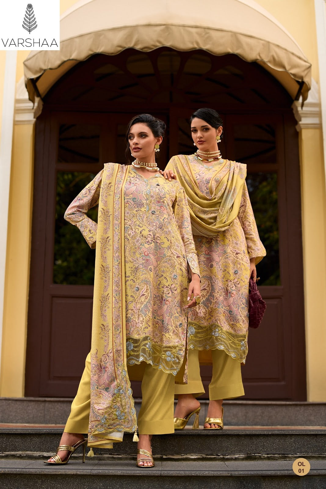 One And Only Varshaa Viscose Pashmina Suits Exporter India