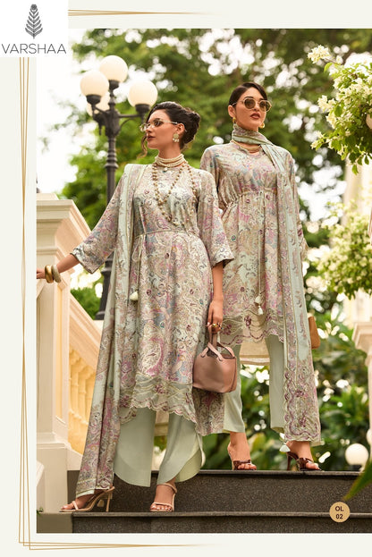 One And Only Varshaa Viscose Pashmina Suits Exporter India