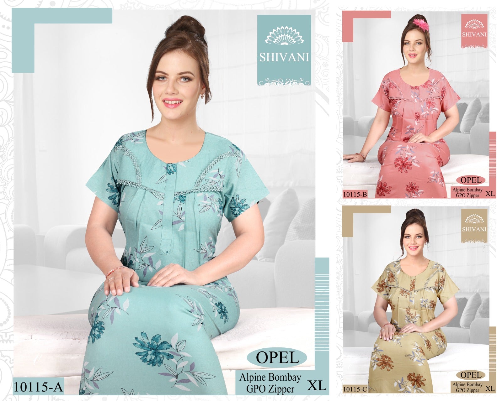 Opel Shivani Alpine Night Gowns Supplier