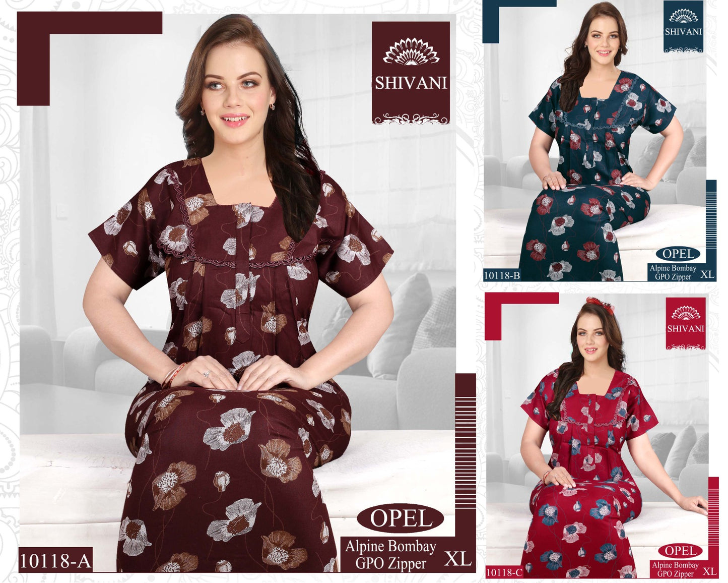 Opel Shivani Alpine Night Gowns Supplier