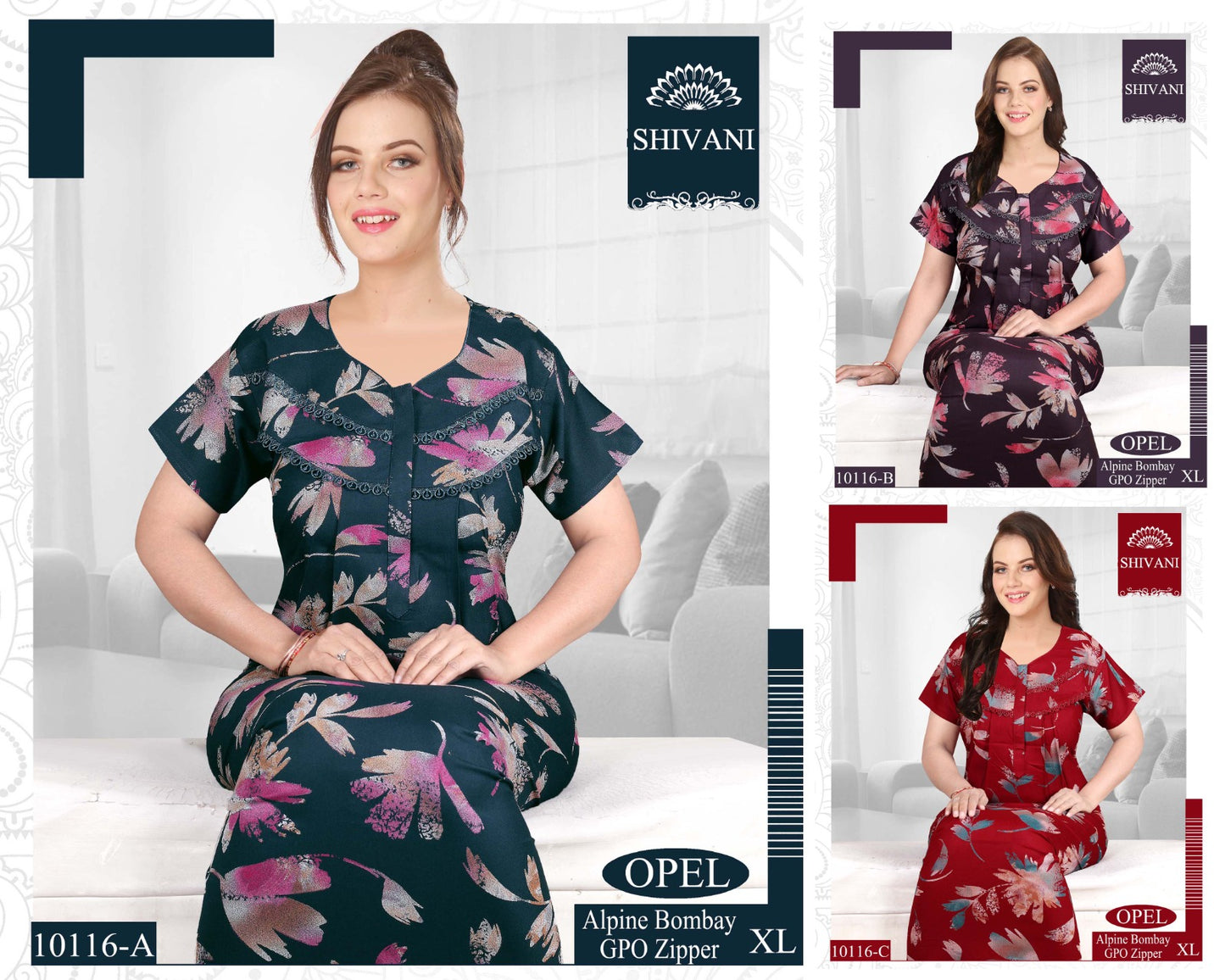 Opel Shivani Alpine Night Gowns Supplier