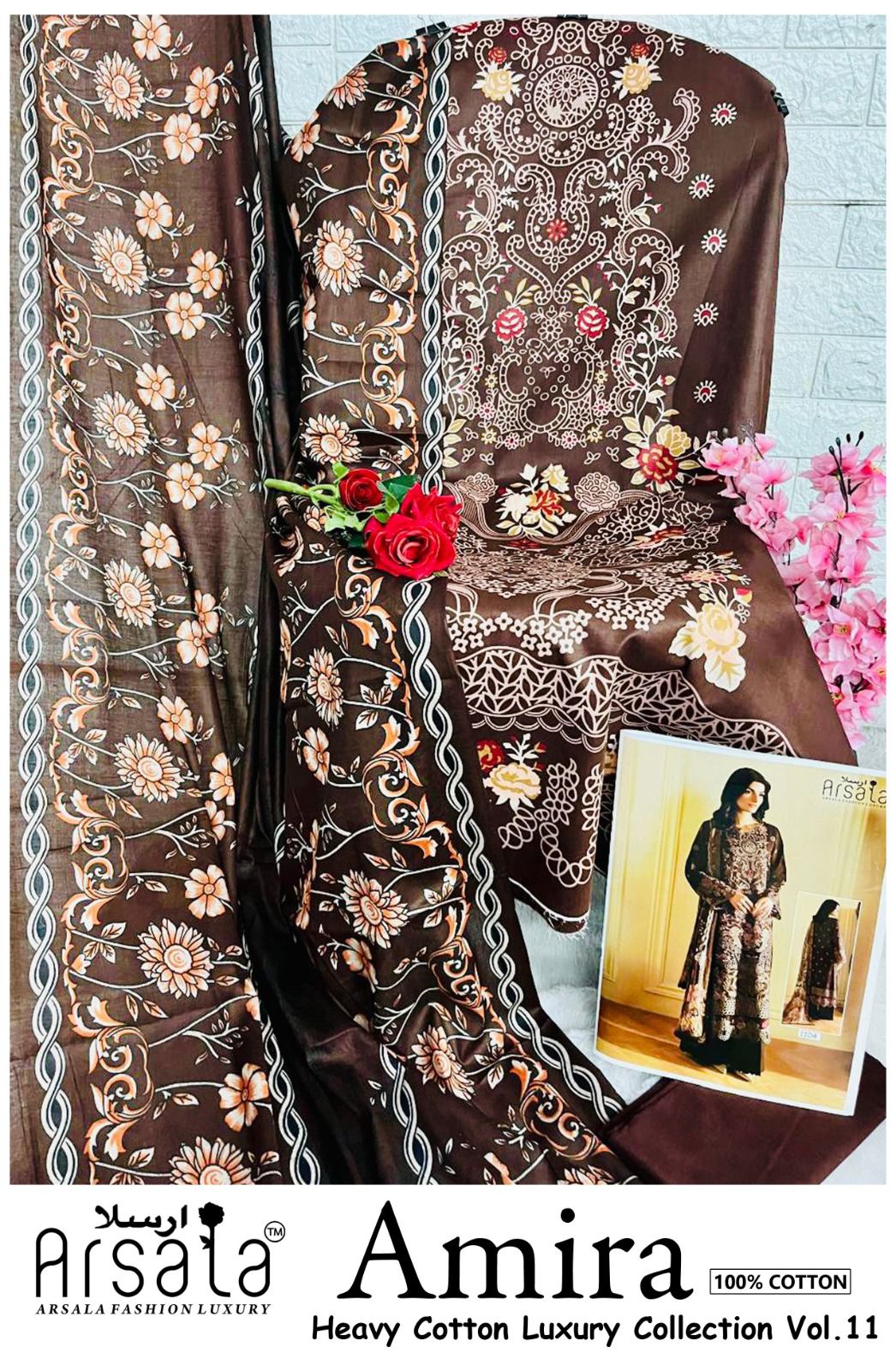 Amira Vol 11 Arsala Fashion Lawn Cotton Karachi Salwar Suits Supplier