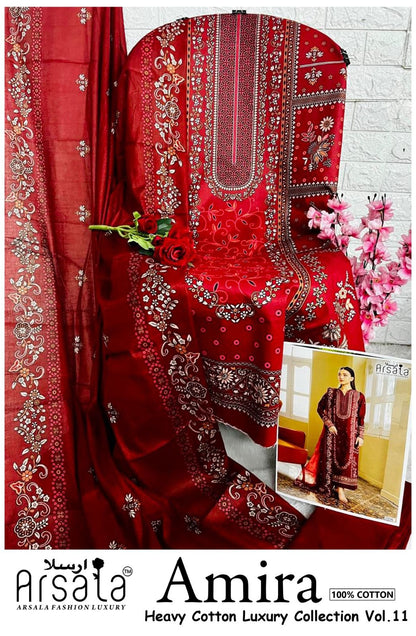 Amira Vol 11 Arsala Fashion Lawn Cotton Karachi Salwar Suits Supplier