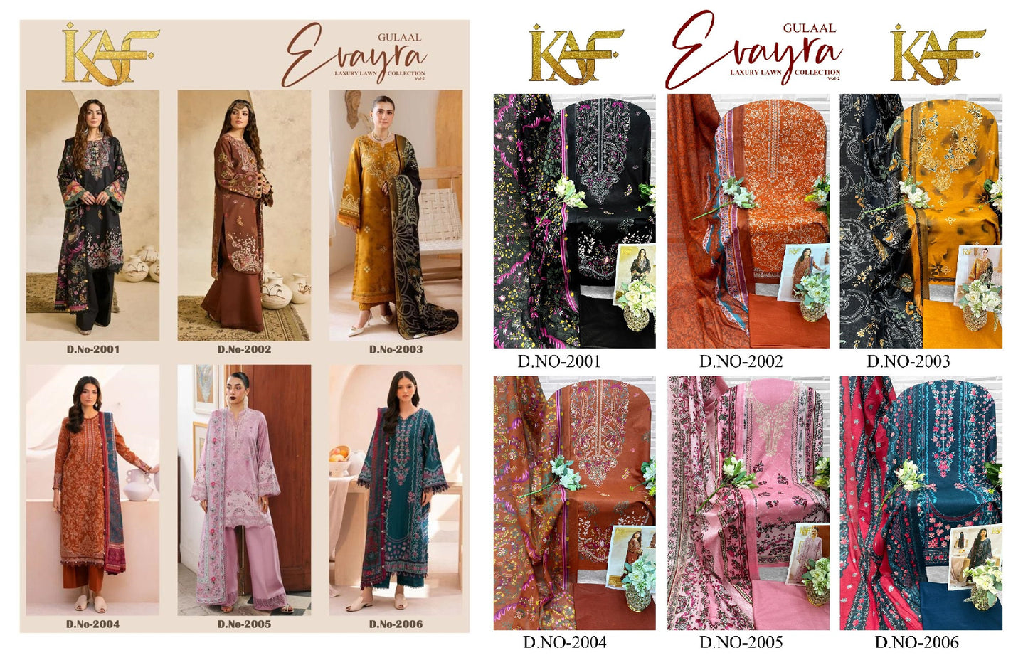 Evayra Gulaal Vol 2 Kaf Cotton Open Pic Karachi Salwar Suits Supplier
