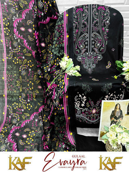 Evayra Gulaal Vol 2 Kaf Cotton Open Pic Karachi Salwar Suits Supplier