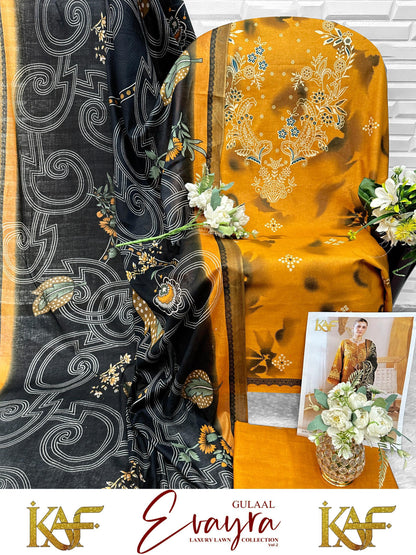 Evayra Gulaal Vol 2 Kaf Cotton Open Pic Karachi Salwar Suits Supplier