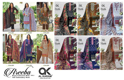 Areeba Vol 2 Al Karam Reyon Open Images Karachi Salwar Suits Exporter India
