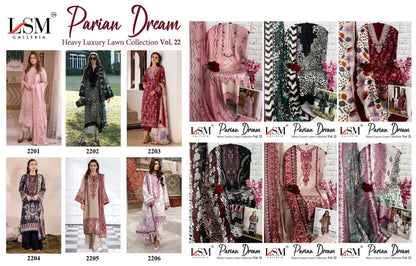 Parian Dream Vol 22 Lsm Galleria Lawn Open Pic Karachi Salwar Suits Exporter India