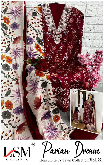 Parian Dream Vol 22 Lsm Galleria Lawn Open Pic Karachi Salwar Suits Exporter India