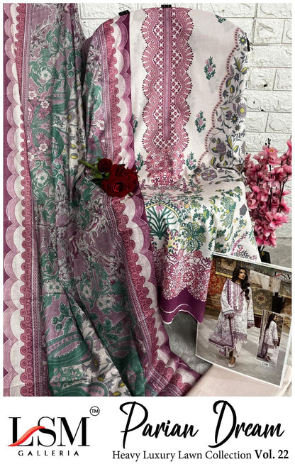Parian Dream Vol 22 Lsm Galleria Lawn Open Pic Karachi Salwar Suits Exporter India