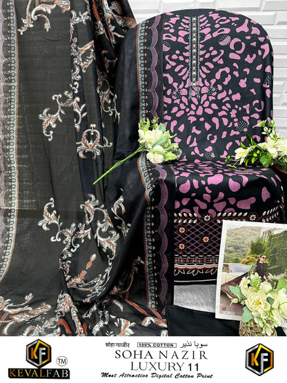 Soha Nazir Luxury 11 Keval Fab Cotton Open Images Karachi Salwar Suits Supplier India