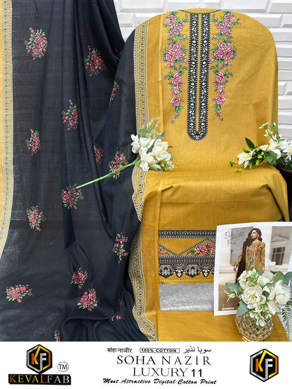 Soha Nazir Luxury 11 Keval Fab Cotton Open Images Karachi Salwar Suits Supplier India
