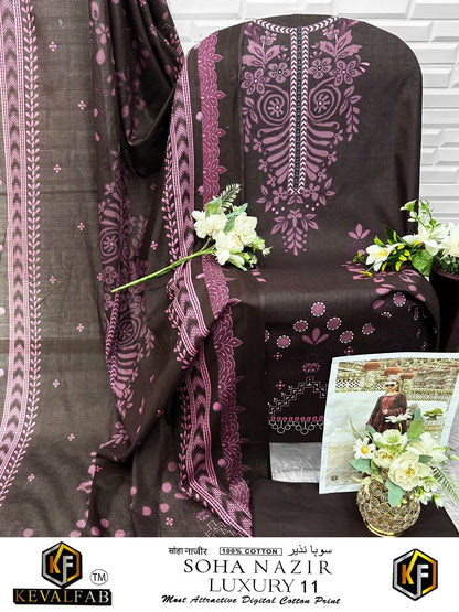 Soha Nazir Luxury 11 Keval Fab Cotton Open Images Karachi Salwar Suits Supplier India