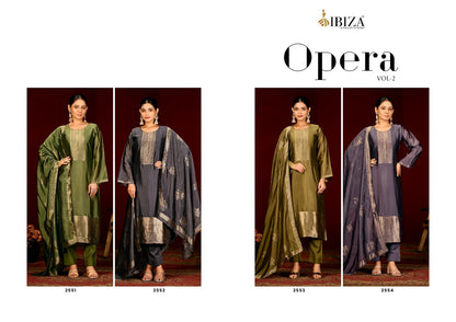 Opera Vol 2 Ibiza Silk Pant Style Suits Wholesaler Ahmedabad