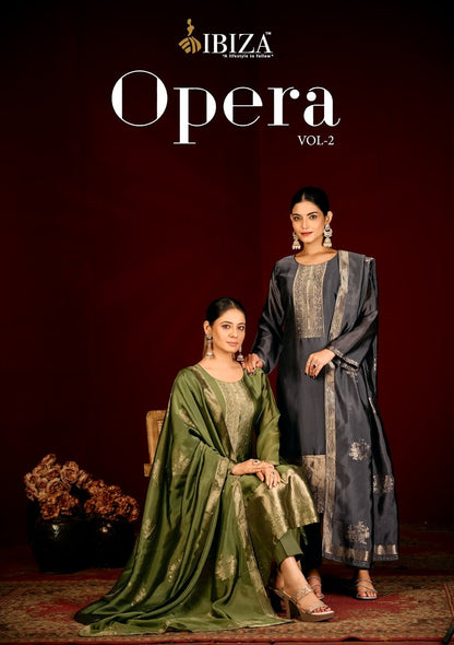 Opera Vol 2 Ibiza Silk Pant Style Suits Wholesaler Ahmedabad