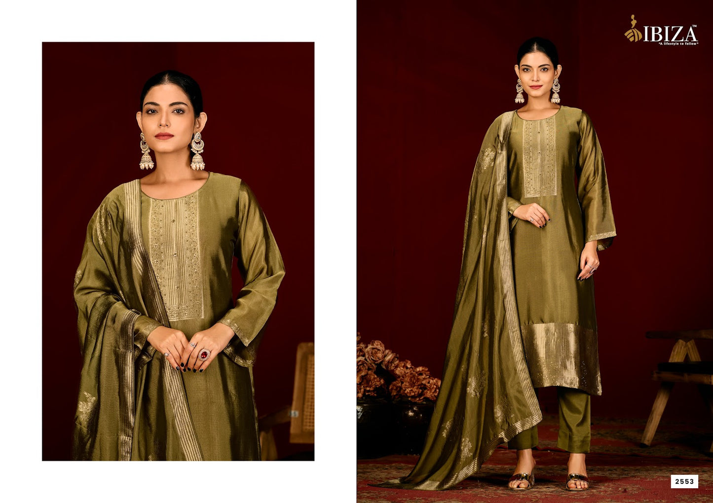 Opera Vol 2 Ibiza Silk Pant Style Suits Wholesaler Ahmedabad