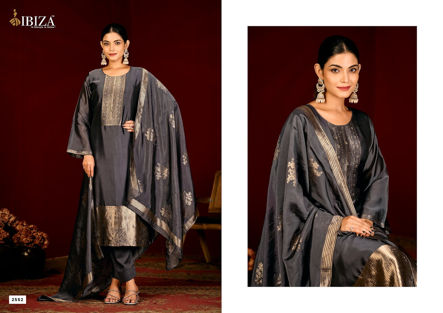 Opera Vol 2 Ibiza Silk Pant Style Suits Wholesaler Ahmedabad