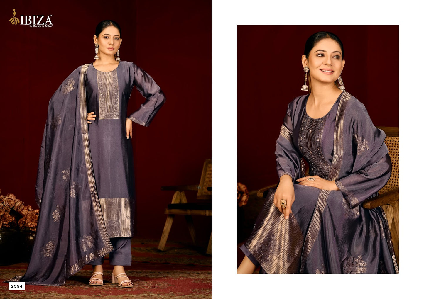 Opera Vol 2 Ibiza Silk Pant Style Suits Wholesaler Ahmedabad