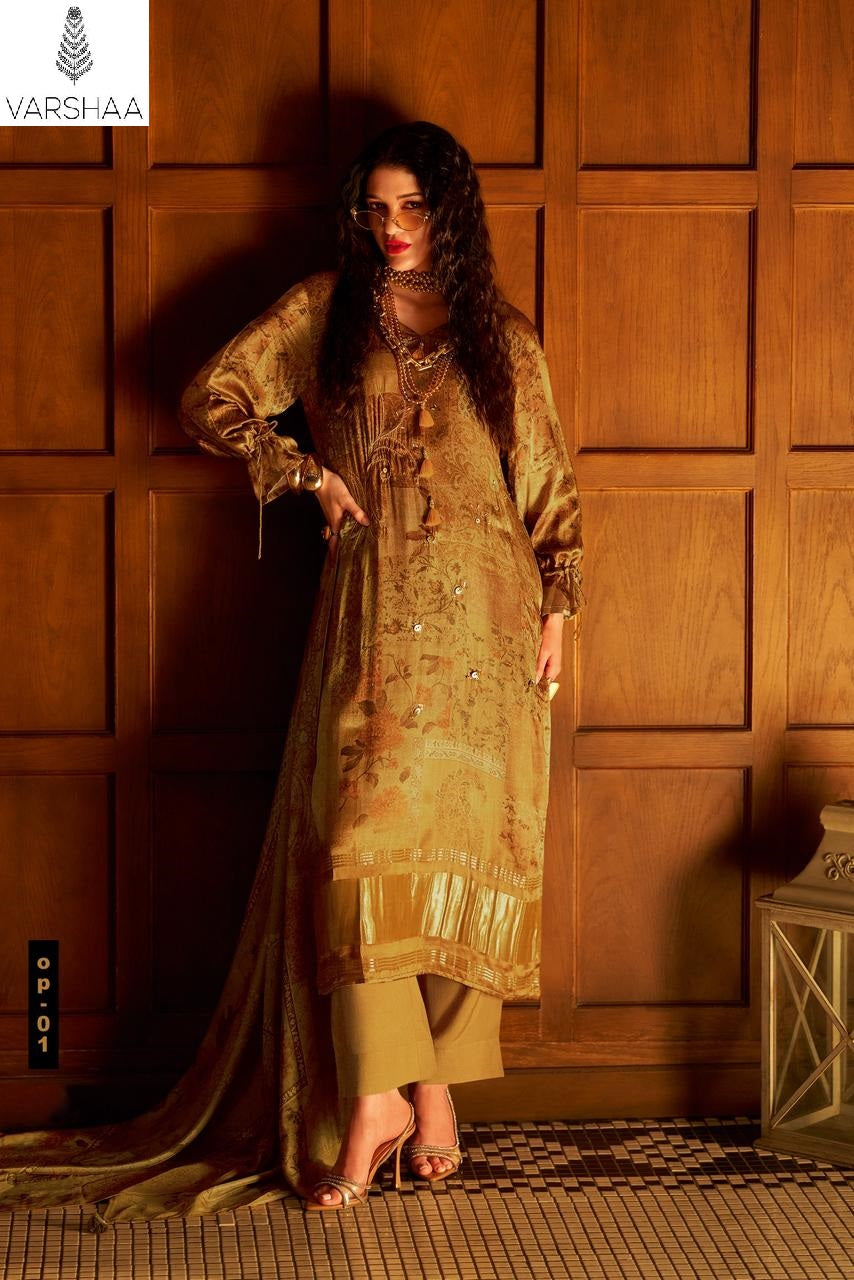 Ophera Varshaa Viscose Pashmina Suits Wholesaler Gujarat