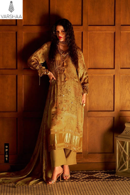 Ophera Varshaa Viscose Pashmina Suits Wholesaler Gujarat