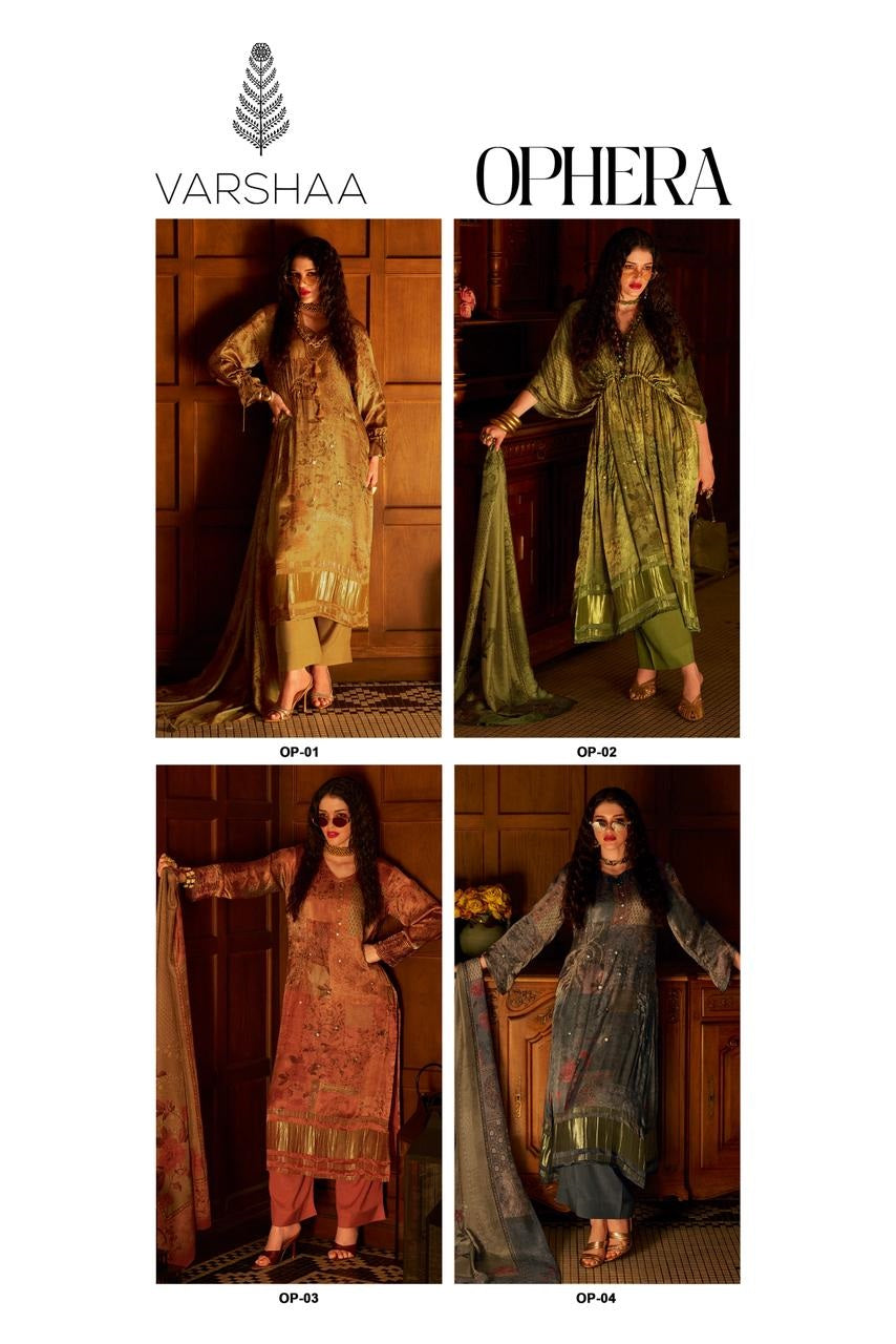 Ophera Varshaa Viscose Pashmina Suits Wholesaler Gujarat