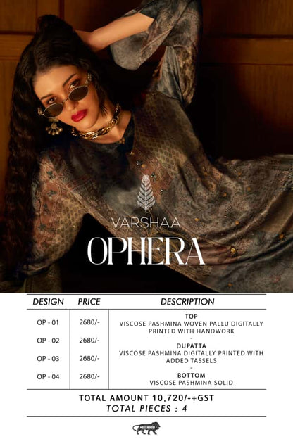 Ophera Varshaa Viscose Pashmina Suits Wholesaler Gujarat