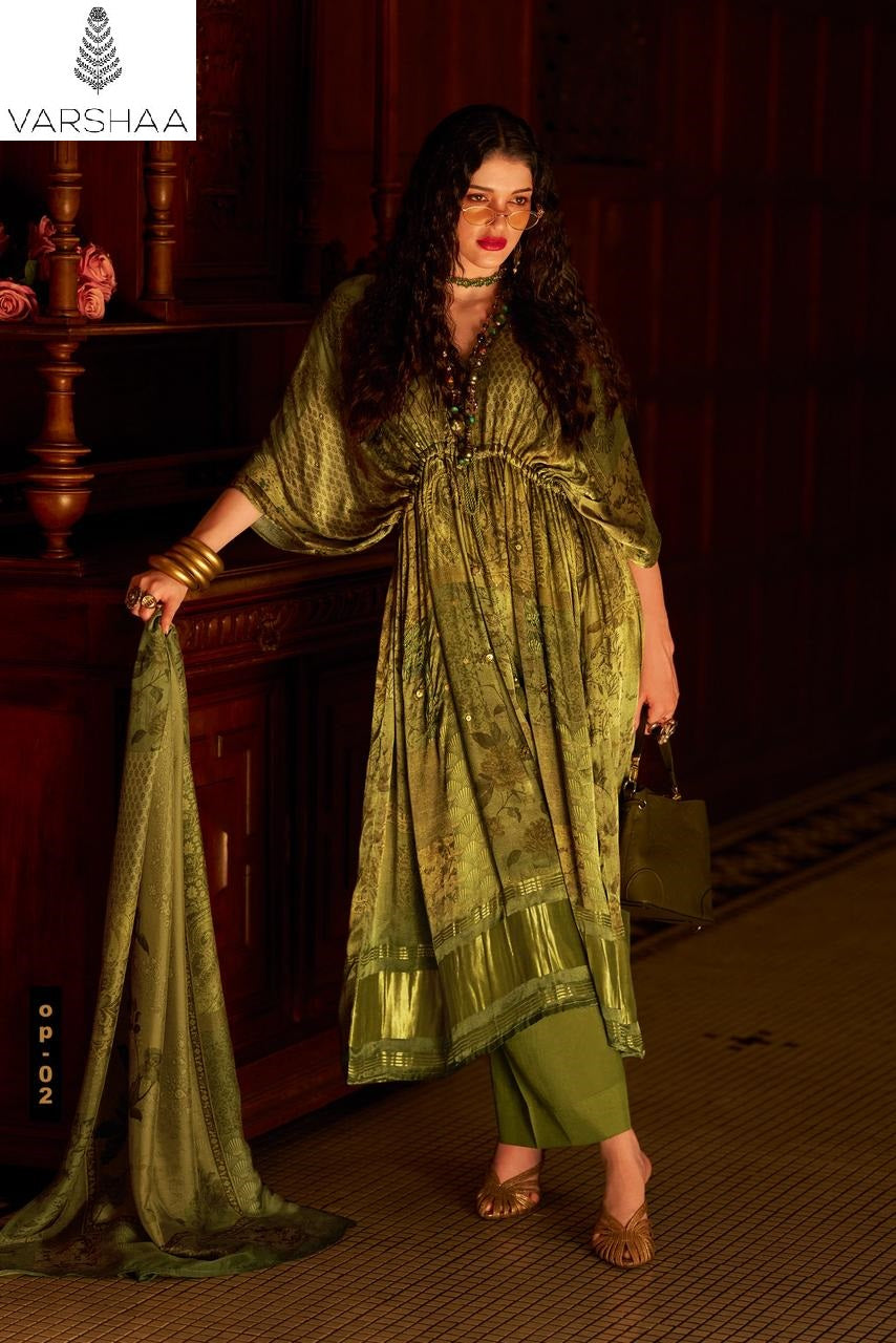 Ophera Varshaa Viscose Pashmina Suits Wholesaler Gujarat