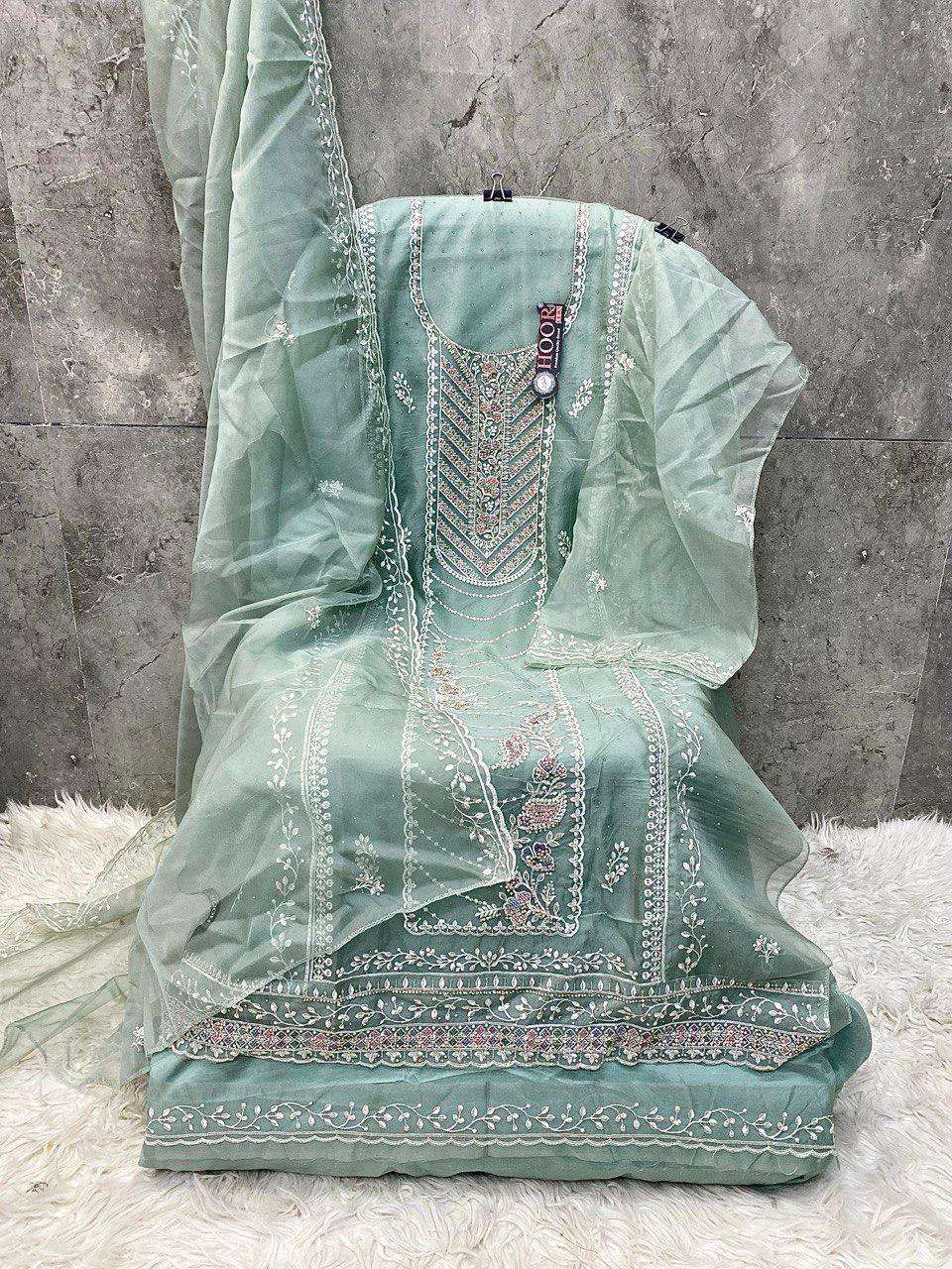 Or 84 Hoor Tex Organza Pakistani Salwar Suits Exporter India