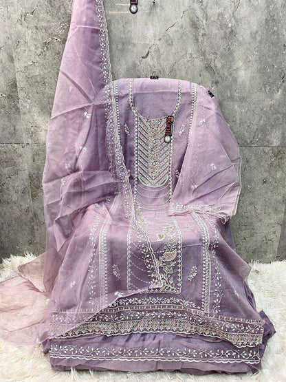 Or 84 Hoor Tex Organza Pakistani Salwar Suits Exporter India