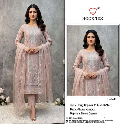 Or 84 Hoor Tex Organza Pakistani Salwar Suits Exporter India