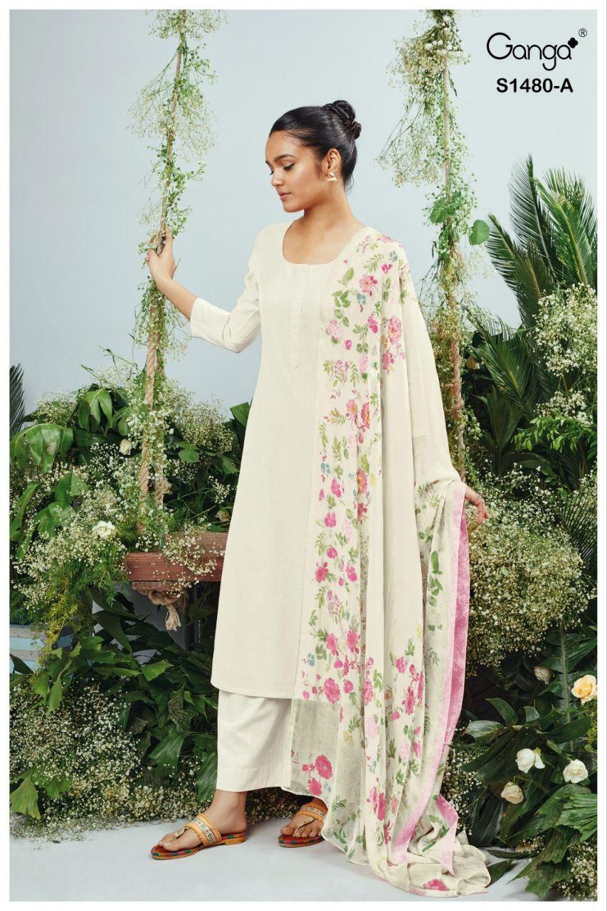 Ora 1480 Ganga Cotton Plazzo Style Suits Exporter Ahmedabad
