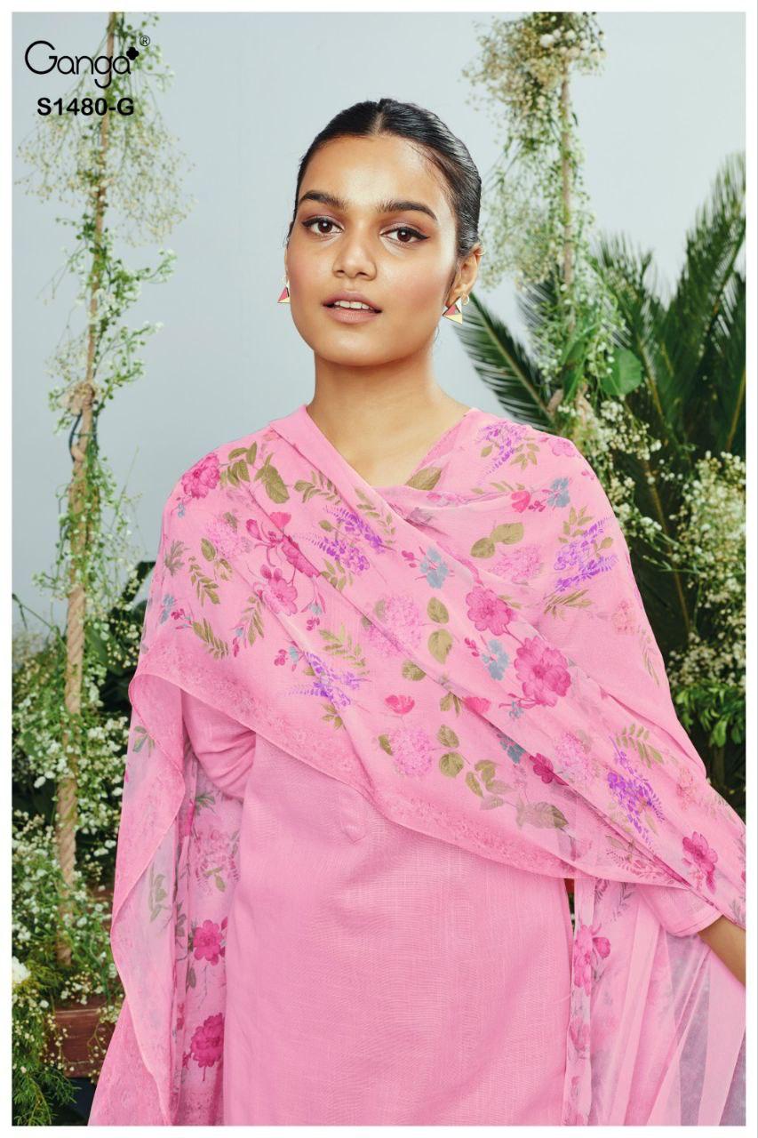 Ora 1480 Ganga Cotton Plazzo Style Suits Exporter Ahmedabad