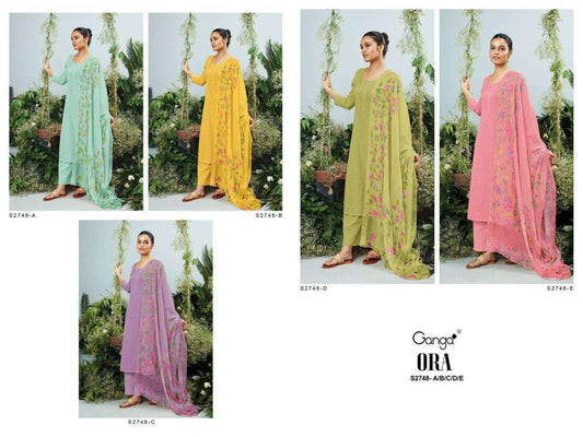 Ora 2748 Ganga Cotton Linen Plazzo Style Suits Wholesale Price