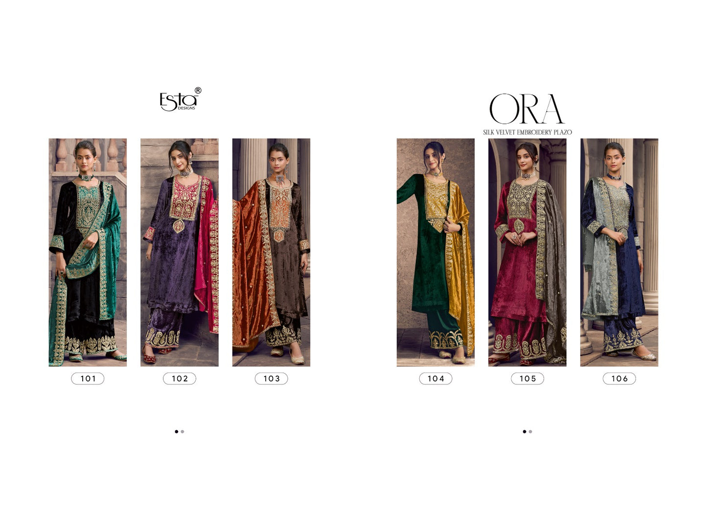 Ora Esta Designs Silk Velvet Suits Wholesaler India