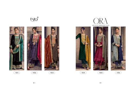 Ora Esta Designs Silk Velvet Suits Wholesaler India