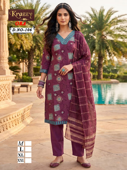 Ora Krazzy Kanha Vatican Readymade Pant Style Suits Manufacturer