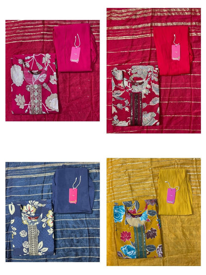 Orange Kanha Berlin Readymade Pant Style Suits Exporter Ahmedabad