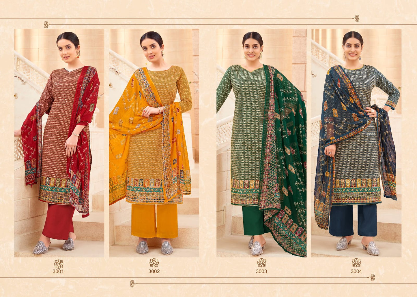 Orange Vol 3 Kala Fashion Lawn Cotton Pant Style Suits