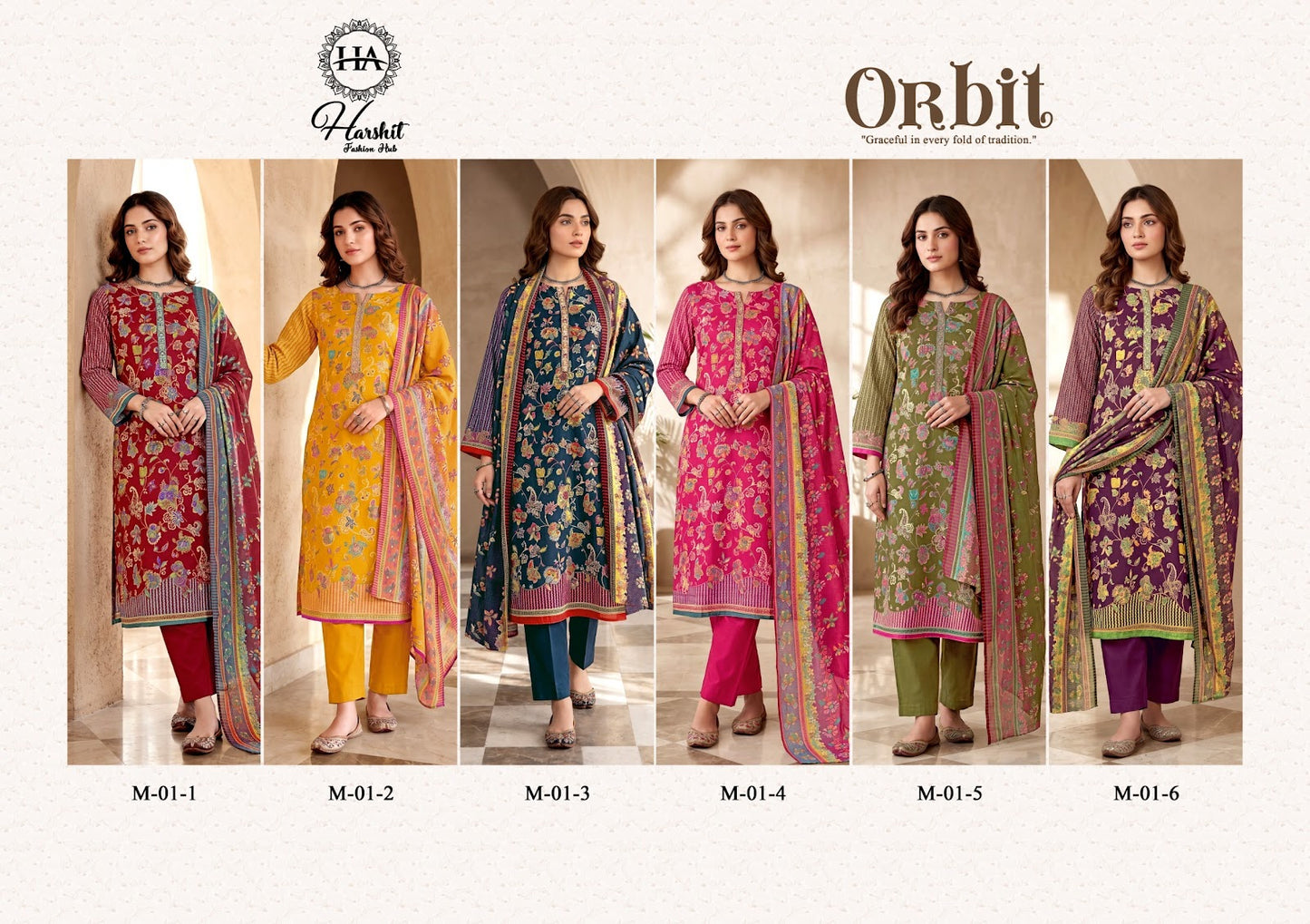 Orbit Harshit Fashion Pure Zam Karachi Salwar Suits Wholesale