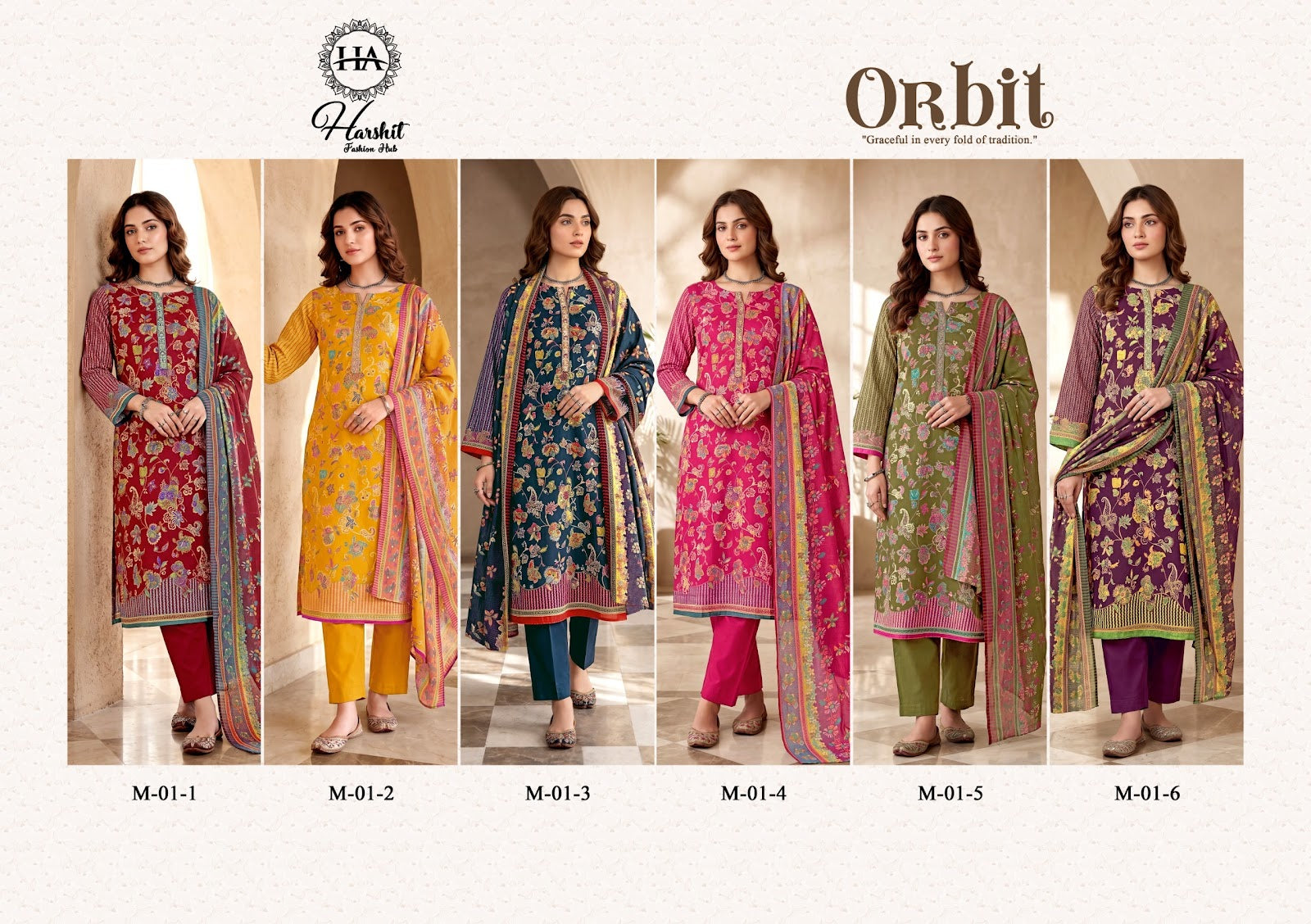 Orbit Harshit Fashion Pure Zam Karachi Salwar Suits Wholesale