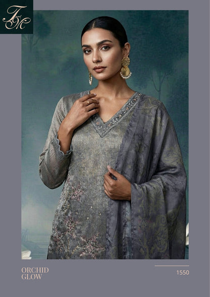 Orchid Glow Tm Silk Plazzo Style Suits Wholesaler