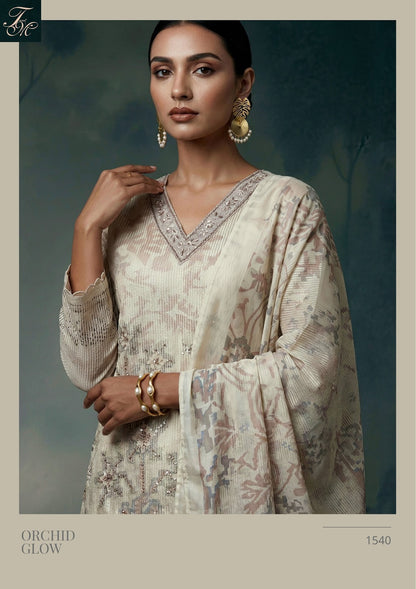 Orchid Glow Tm Silk Plazzo Style Suits Wholesaler