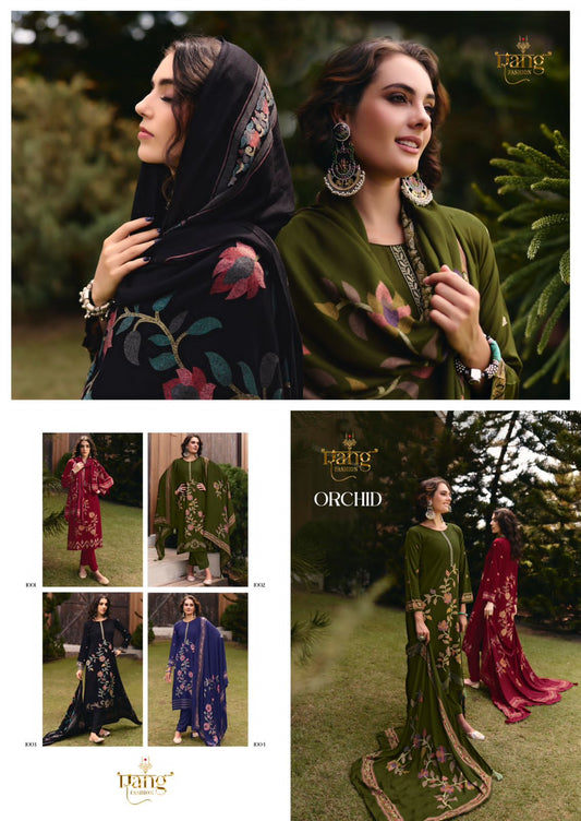 Orchid Rang Fashion Pashmina Suits Wholesale Price
