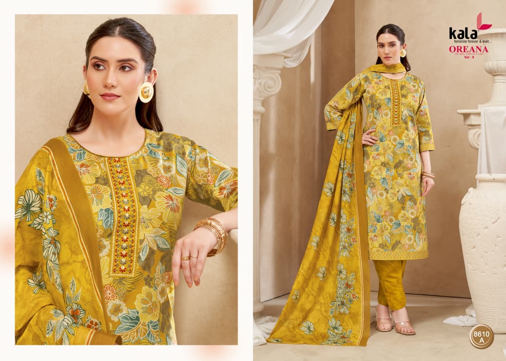 Oreana Vol 9 Kala Readymade Cotton Pant Suits Wholesaler India