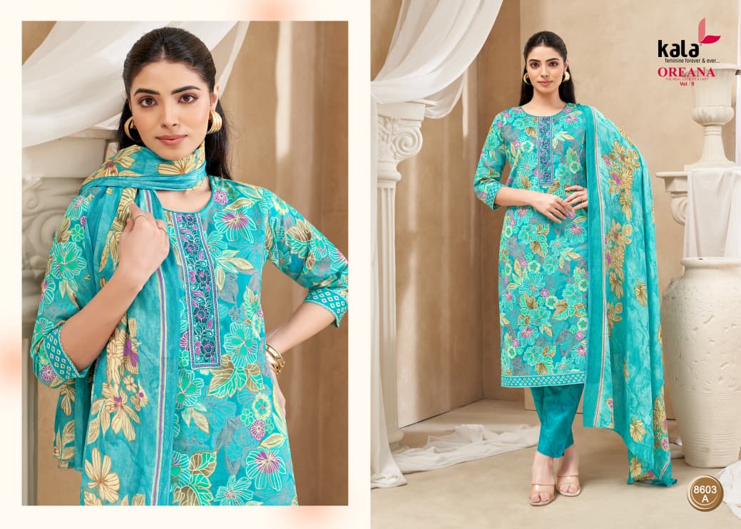 Oreana Vol 9 Kala Readymade Cotton Pant Suits Wholesaler India