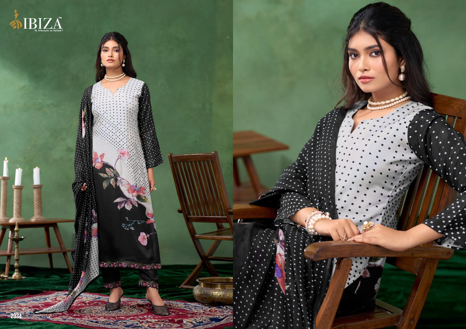 Oregan Ibiza Bemberg Muslin Pant Style Suits Wholesaler